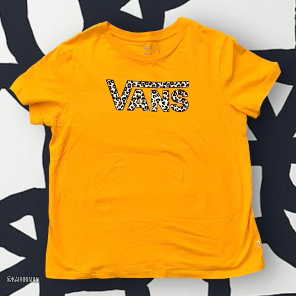 Vans Cheetah Leopard Text T-Shirt